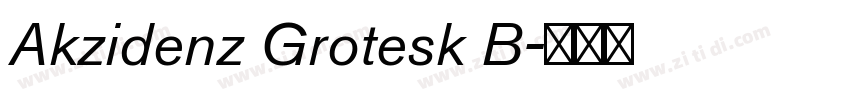 Akzidenz Grotesk B字体转换